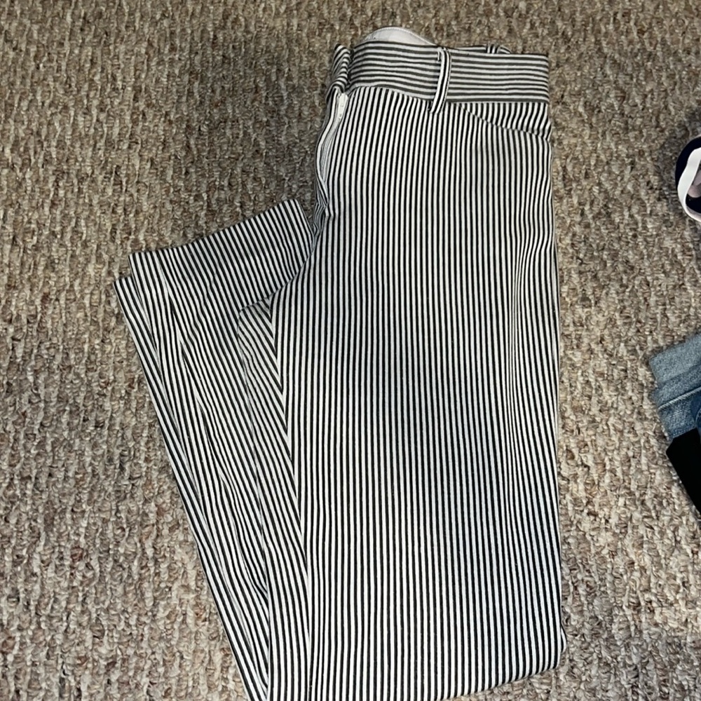 Express Columnist Striped Ankle Pants